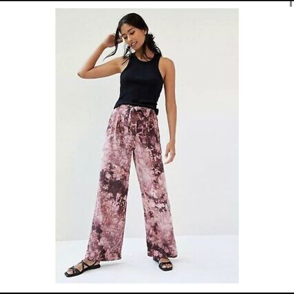Anthropologie I Cloth & Stone Tie-Dye Wide-Leg Pant - Picture 1 of 4